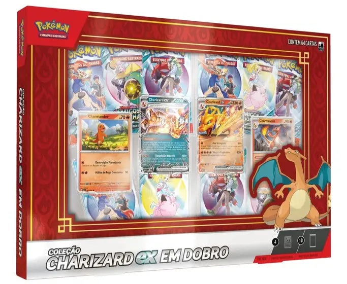 Box Pokémon – Coleção Charizard ex em Dobro - (Copag)