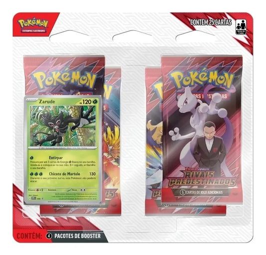 Blister Quadruplo Pokémon Zarude Escarlate e Violeta 10 Rivais Predestinados