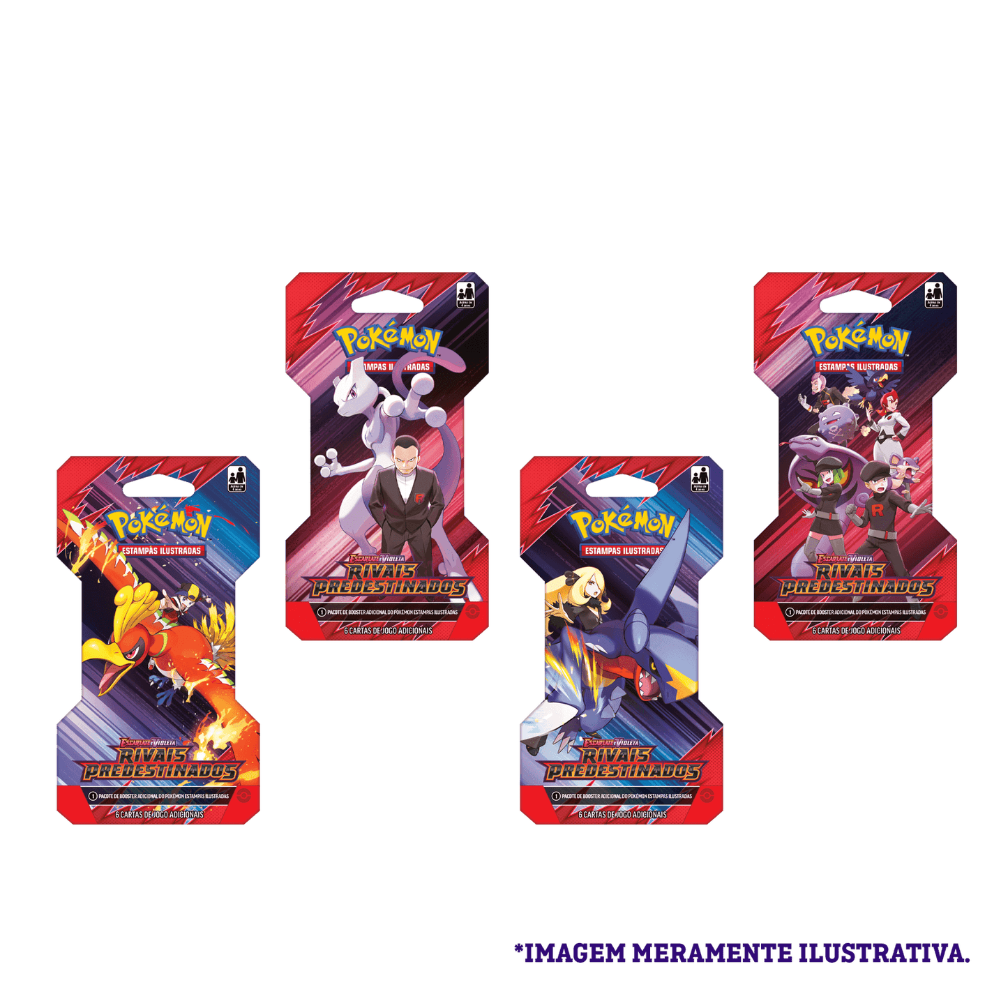 Blister Unitário Pokémon Escarlate e Violeta 10 Rivais Predestinados