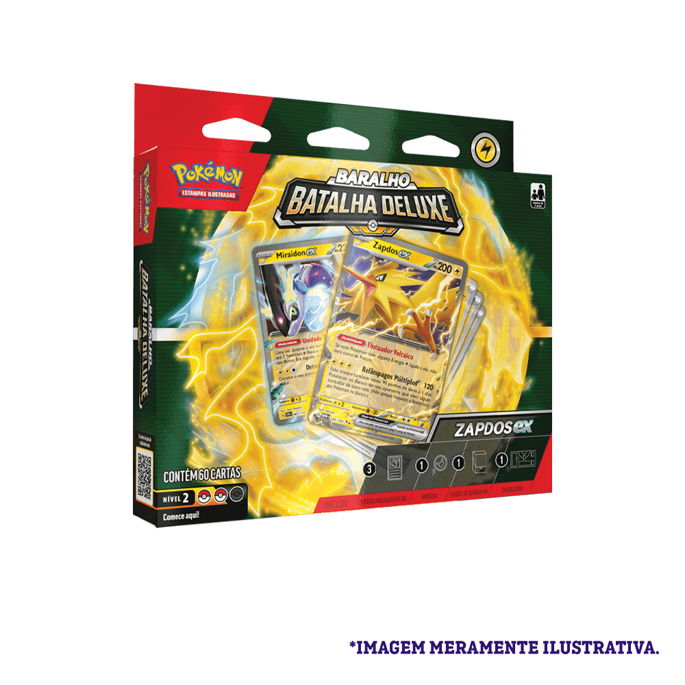 Baralho de Batalha Deluxe Pokémon – Zapdos ex (Iniciante)