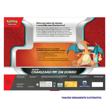 Box Pokémon – Coleção Charizard ex em Dobro - (Copag)