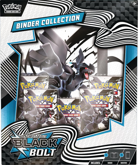 (PRÉ-VENDA) Pokémon TCG: Scarlet & Violet – Black Bolt Binder Collection Box (5 Boosters)