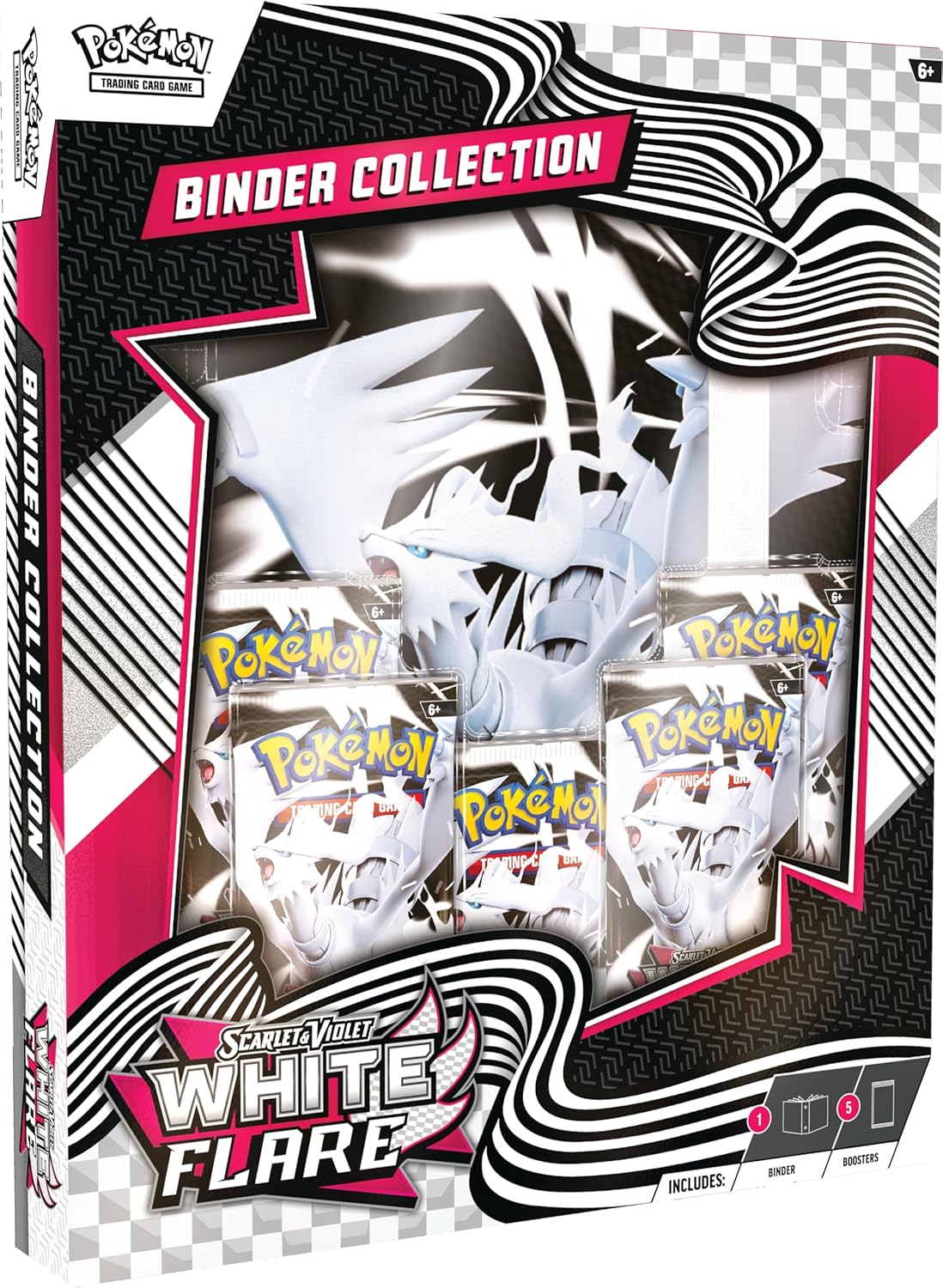(PRÉ VENDA) Pokémon TCG: Scarlet & Violet – White Flare Binder Collection Box (5 Boosters)