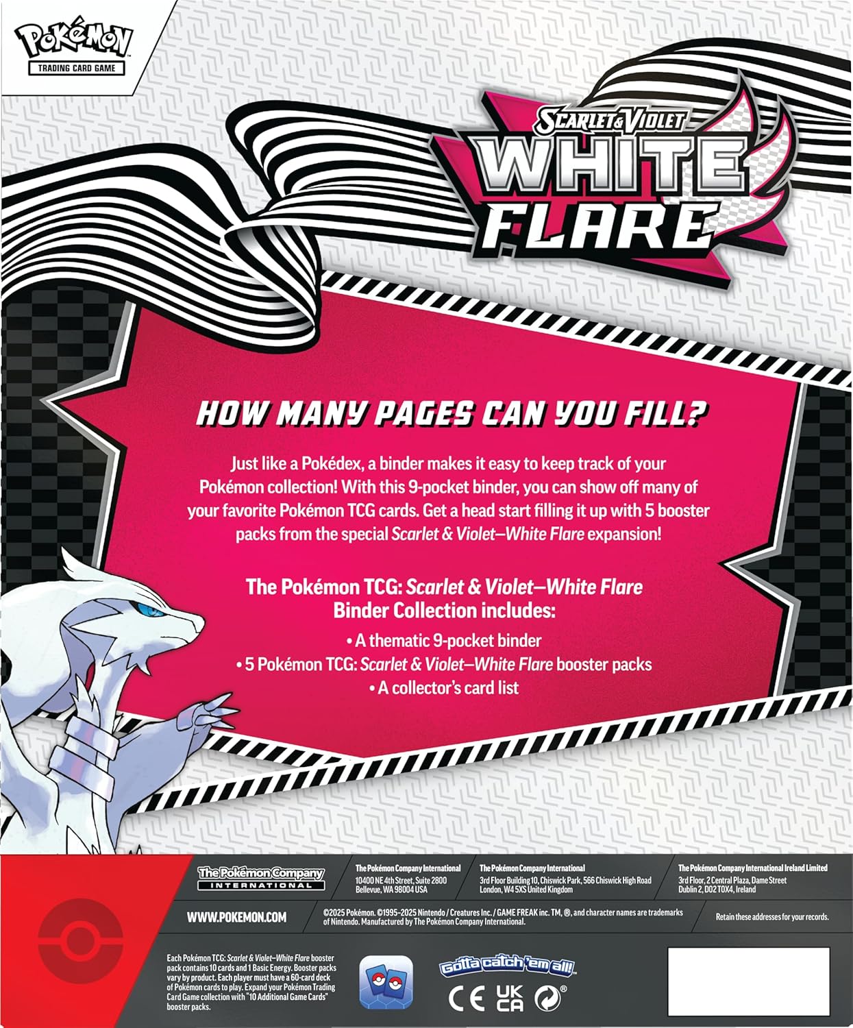(PRÉ VENDA) Pokémon TCG: Scarlet & Violet – White Flare Binder Collection Box (5 Boosters)