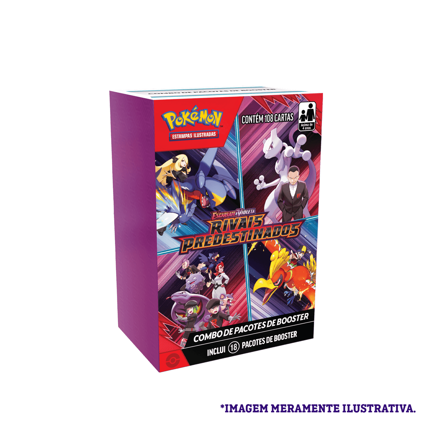 Mini Display Pokémon Escarlate e Violeta 10 Rivais Predestinados