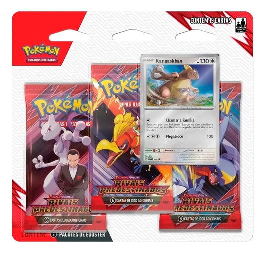 Blister Triplo Pokémon Kangaskhan Escarlate e Violeta 10 Rivais Predestinados